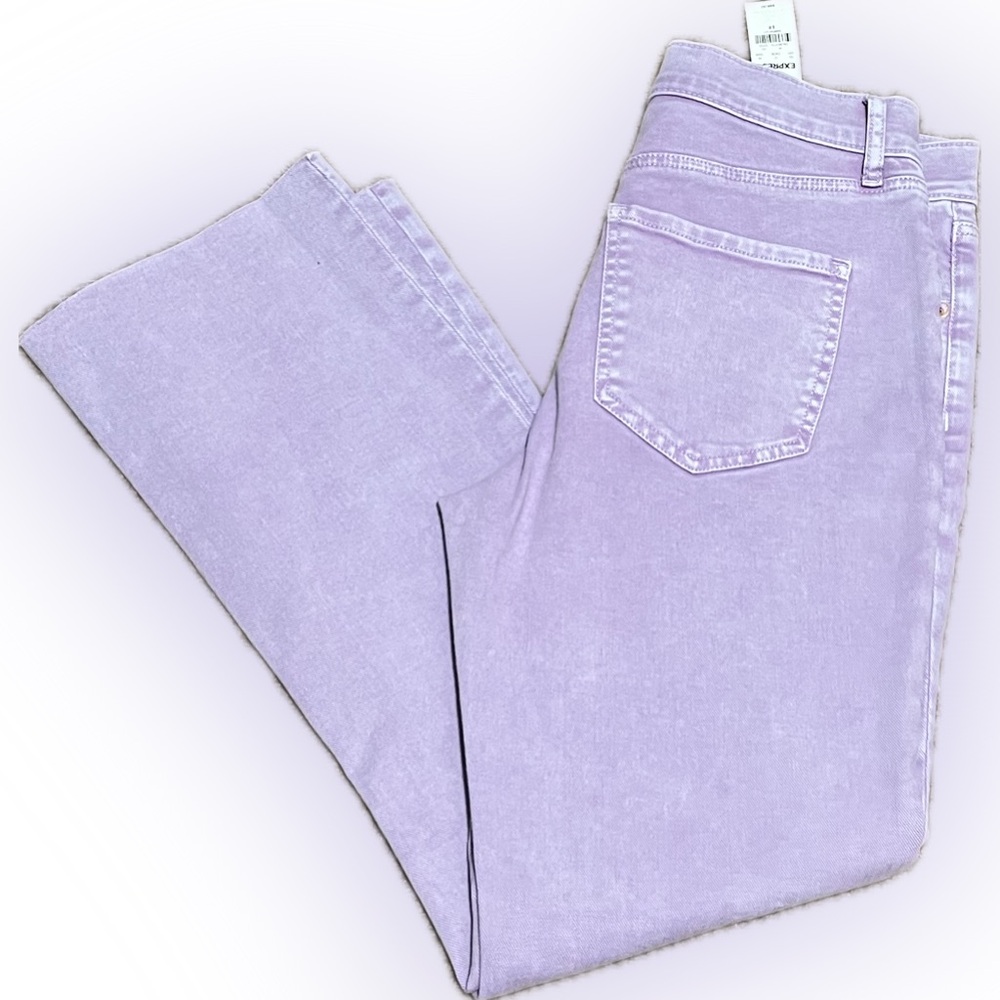 Express Lilac Cropped Flare High Rise Jeans – Size 8R, NWT